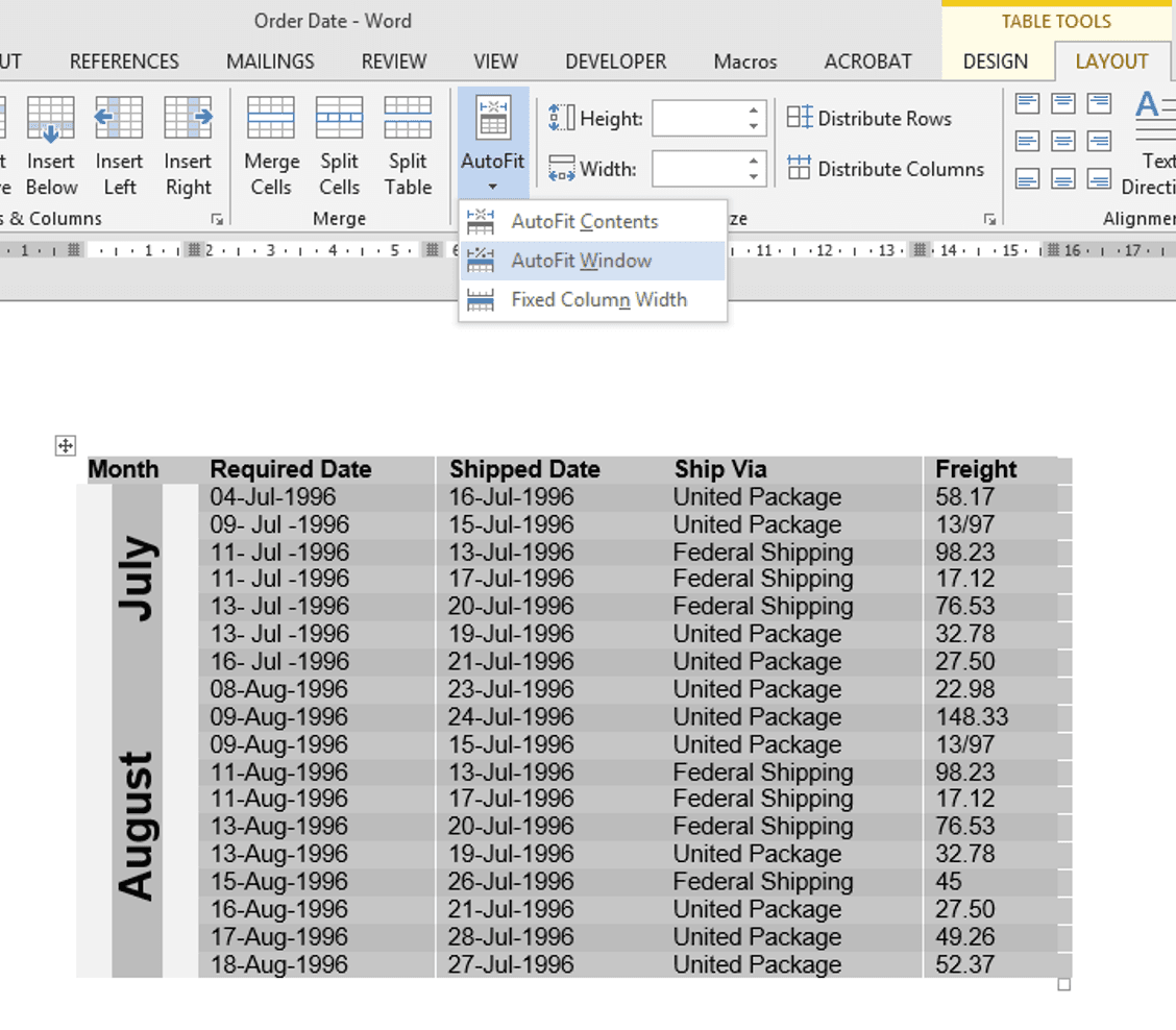 Working with Tables in Microsoft Word - Part 2