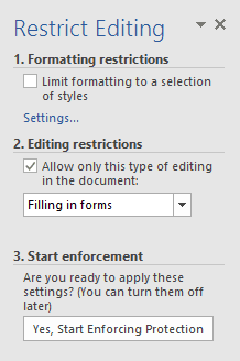 Creating a Basic Form using Microsoft Word Image